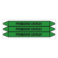 Značení potrubí, primární okruh,3 ks, 355 × 37 mm